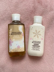 Bath and Body Works Snowflake Cashmere set - Shower gel &amp; Body Lotion bath &amp; body works
