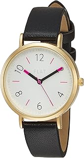 H03719A-1-BK Women's Flat Watch, Black, black (black 19-3911tcx)