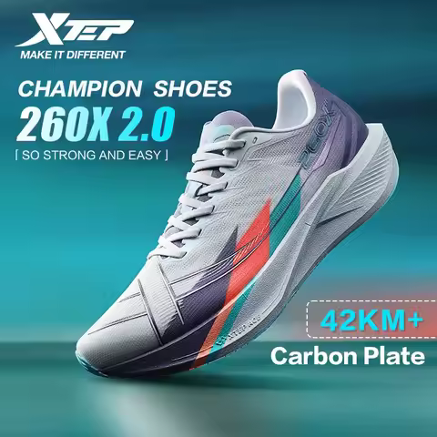 Xtep 260X 2.0 2024 Marathon Running Shoes For Men Racing Carbon Plate Shock Soft Cushion Sport Daily