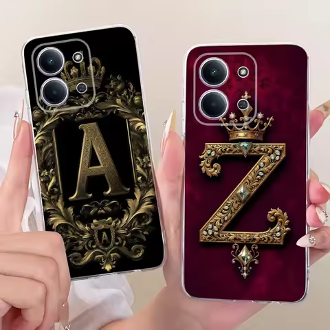 For Xiaomi Poco C85 Redmi 15C 4G Case New Luxury Crown Letters Cover Clear Silicone Case For Xiaomi 