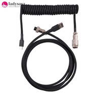Ladysasa 3M Type C Mechanical Keyboard Coiled Cable USB Keyboard Wire Mechanical Keyboard Desktop Co