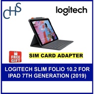 Logitech Slim Folio For iPad 10.2 inch 7th Gen 2019 Keyboard Cover Case 1 Yr SG Warranty (920-009469)