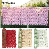 KOTAKAN13A 0.5x1M Artificial Fence 0.5x1M Flowers Fence Privacy Protect Wall Decor Hydrangea Row
