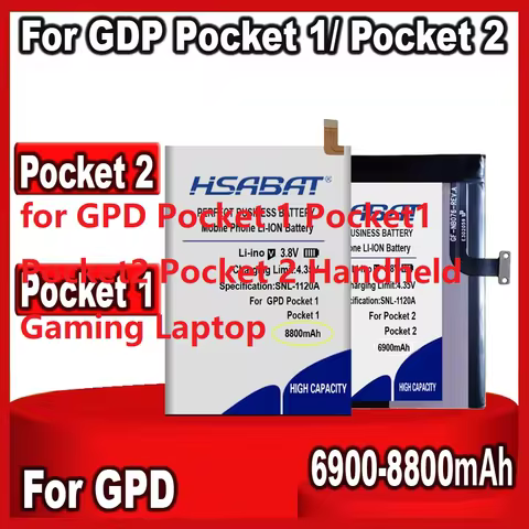 6900mAh-8800mAh 6664107 Polymer Lithium Ion Li-ion Battery for GPD Pocket 1 Pocket1 Pocket2 Pocket 2