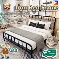 Bedroom Double Bed High load-Bearing Iron Frame Bed Queen Iron Bed Frame Queen Size Metal Bed Single Double