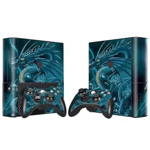 Blue dragon Vinyl Decals Sticker For Xbox 360 E Game Console And Controller Skin TN-Xbox360E-0099