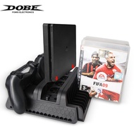 DOBE PS4 Slim PS4 Pro Vertical Console Cooling Fan PS4 Controller Charger Game Disk Storage Stand To