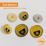 Metal Suit Buttons BA13-256 Size 15MM 21MM Silver And Gold