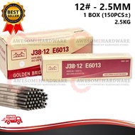 (30PCS) 12 2.5MM GOLDEN BRIDGE E6013 WELDING ROD WELDING ELECTRODES ROD UBAT WELD