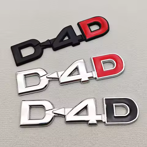 3D Metal Car Sticker Logo D-4D Rear Trunk Badge Emblem For Toyota Fortuner Land Cruiser Prado Coroll