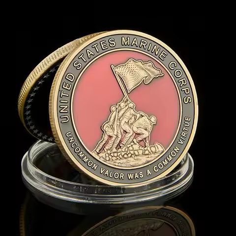 USA Marine Uncommon Valor Was A Common Virtue Semper Fidelis Spiritual Symbol Metal Challenge Coin