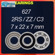 RTO 627-2RS/ZZ/Open/C3 - Size 7x22x7mm High Quality Deep Groove Ball Bearings 627-2RS/627ZZ/627/627-