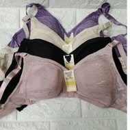 Women lace full cup bra /baju dalam wanita/Softly wireless Bra/CLEAR STOCK