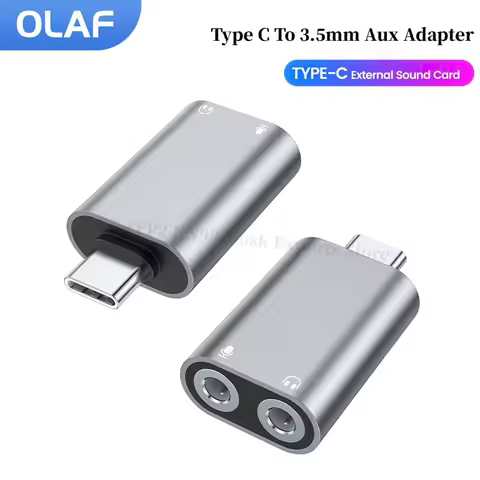 USB Type C to 3 5mm Jack Audio Adapter Type C 3 5 Jack Audio Earphone Converter External sound card 