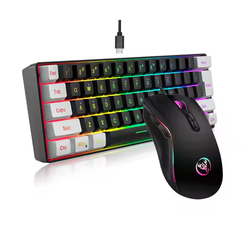 Gamer keyboard mouse combos teclado gamer 60% percent teclados key board keyboards gaming mini pc ba