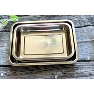 Small rectangular tray stainless steel 430 - Stainless steel rectangular tray 430 (length from 20cm 