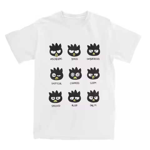 Men Women T-Shirt Badtz Maru Different Moods Humor Pure Cotton Tees Short Sleeve T Shirts O Neck Clo