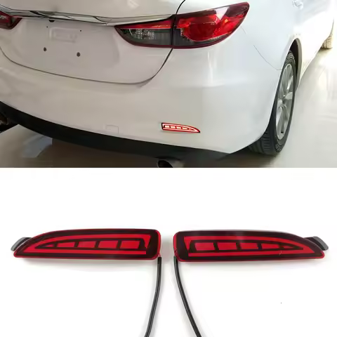 LED Rear Bumper Reflector Brake Stop Light Car-styling Turn Signal For Mazda 6 Atenza For Mazda 2 DY