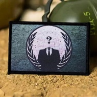 Anonymous Hacker Morale Tactical Patch Outdoor Gear Backpack Sticker Printed Hook & Loop Patches for