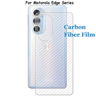 For Motorola Edge X30 S 3D Transparent Carbon Fiber Rear Back Film Stiker Screen Protector (Not Glass)