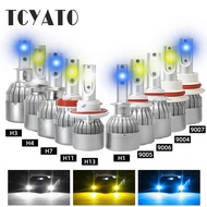 C6 2x H7 LED H4 high/low H1 H3 HB3 HB4 9003 HB2 H13 9005 9006 car headlight bulb 3000K gold yellow l