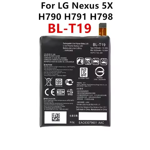 Original BL-T19 2700mAh Replacement Battery For LG Nexus 5X H790 BLT19 H791 H798 T19 BLT19 Mobile ph