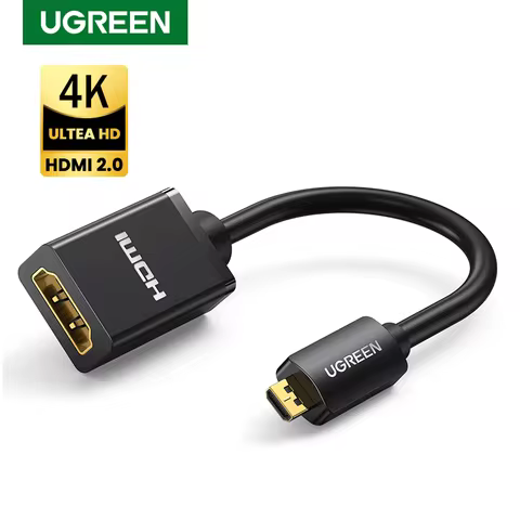 Ugreen Micro HDMI Adapter HD4K Micro Mini HDMI Male to HDMI Female Cable Connector Converter for Ras