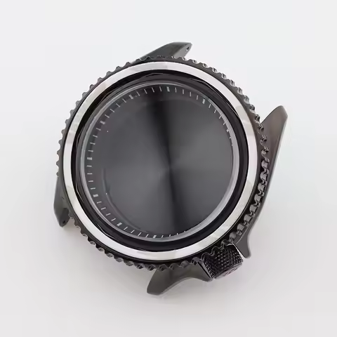 42mm SKX Polished Case Black with Mineral Glass for Seiko Mod NH35 NH36 Men's Mechanical Diver Watch