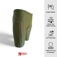 Unisex 45cm Adult Swim Trunks, ARMY Polyester Spandex Swim Trunks Men Swimming Trunks