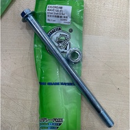 HONDA EX5 EX5 DREAM WAVE100 FRONT WHEEL SHAFT & NUT -SHAFT M12 X190MM & NUT RODA DEPAN -BY STRONGER 