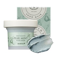 SKINFOOD Mask Pear Mint 120g - Facial Pore Cleanser, Soothing & Hydrating Body Skin - Pore & Sebum C