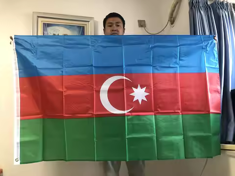 SKY FLAG Azerbaijan Flag Banner 90X150cm AZ AZE Azerbaijan flag for meet Parade party Hanging Nation