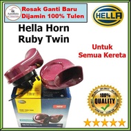 Genuine Hella Twin Dual Tone Horn Midnight Black Set 410Hz 490Hz 110dBa 84mm 12V 3FH011225-111 Car M