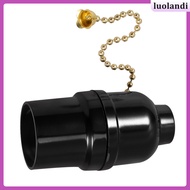 🏠 Bakelite Lamp Holder Pull Chain Socket Switch Black Plastic Lighting Accessory Compatible Bulb Spe