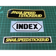Index logo helmet cutting sticker