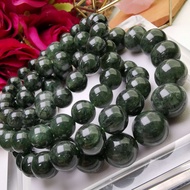 Natural Pure Dark Green Rutilated Quartz Crystal Bracelet 纯天然 墨绿发晶 水晶手串