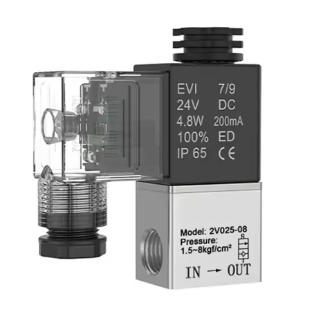 Air Solenoid Valves 2V025-08 2 Position 2 Port 1/4" Normally Closed Valve Pneumatic Solenoid Valve D