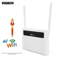 VSVABEFV 4G Wifi Router 4G SIM Router LTE CAT4 150Mbps Wireless CPE Router with RJ45 WAN 4 LAN Ports Built-in Baery Up 3