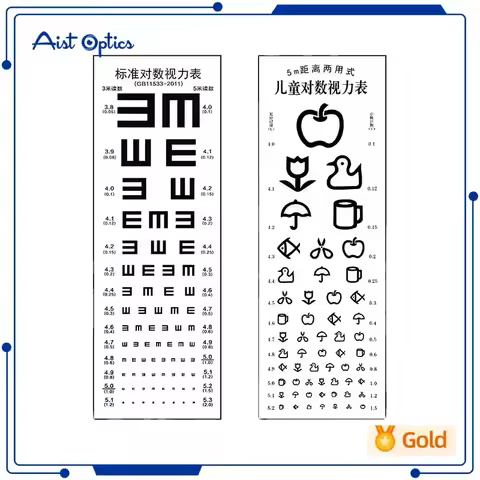 Waterproof Snellen Eye Chart Standard Visual Testing Acuity Chart Measure Adults Kids Eye Vision Exa