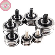 N2hao SG15 SG20 SG25 SG66+M5 M6 M8 Steel Pulley Bearing Screw Tracking Guide Roller n