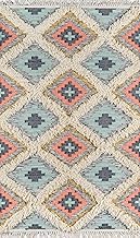 Novogratz by Momeni Indio 100% Wool Hand Made Contemporary Area Rug, 7'6" X 9'6", Multi