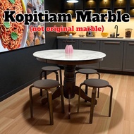❤️Familystar2u 915 ESOTOP Marble Kopitiam 3ft High Class Dining Table with Stool Oak Set Meja Makan 