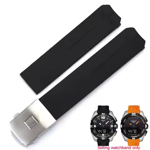 20mm 21mm Silicone Rubber Strap FOR Tissot TOUCH COLLECTION EXPERT SOLAR Series T091T013 T081 Men's 