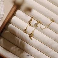 星辰之月耳骨夾耳環 夾式耳環 耳夾 星星耳環 月亮耳環 耳骨夾