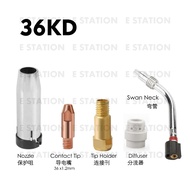 1set 36KD MIG/MAG Welding Torch Tip Gas Nozzle Set for 36KD Torch