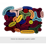 codBedroom Room Bedside Nordic Contrast Color Floor Mat Special-shaped Large Area Living Room Carpet