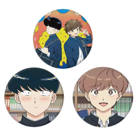 Go for It,Nakamura-kun! BL Anime Tinplate Badg Nakamura Hirose Button Brooch Pins for School Bag Clo