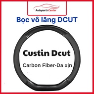 Carbon leather steering wheel cover for Vinfast VF E34, VF8, VF9, VF5, VF3, VF6, VF7 Ford Territory,