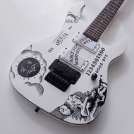 ESP LTD Kirk Hammett Ouija กีตาร์ไฟฟ้าสีขาวกีตาร์มืออาชีพ