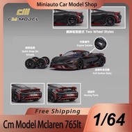 New In Stock Cm Model 1:64 Mclaren 765lt Car Blue Black Alloy Miniature Diecast Model Mclaren Sports